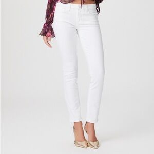 Paige Peg Skinny White Jeans